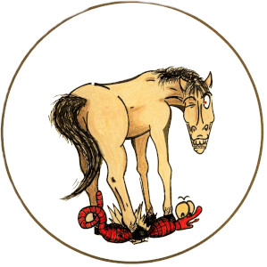 Pferd und Wurm